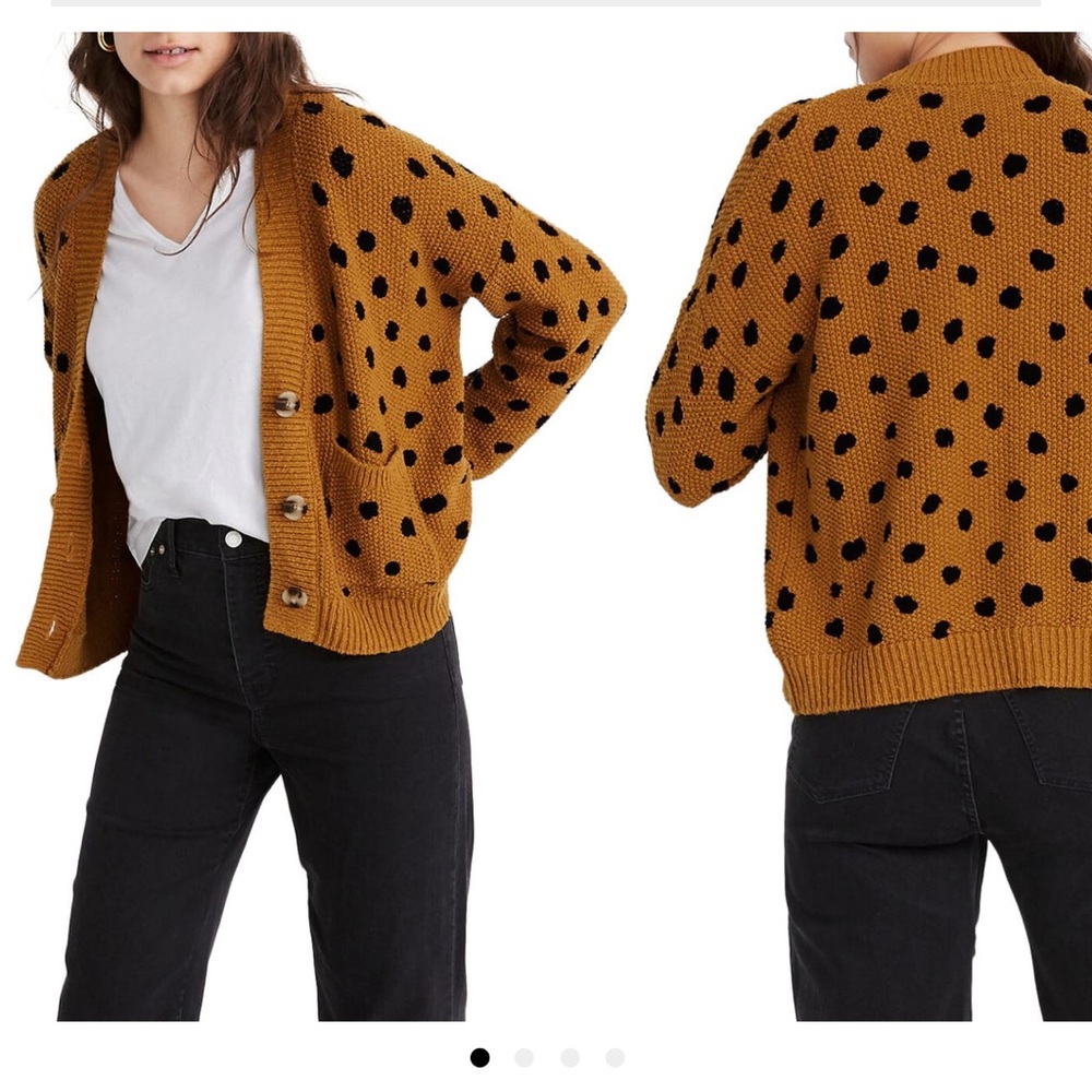 Madewell sold out polkadot cardigan!